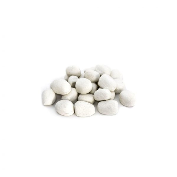 Keramiska stenar i vit färg
